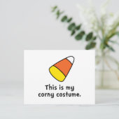 Candy Corn Corny Costume Briefkaart (Staand voorkant)