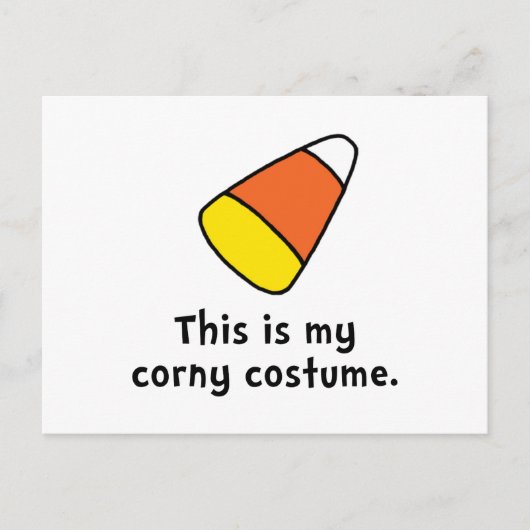 Candy Corn Corny Costume Briefkaart (Voorkant)