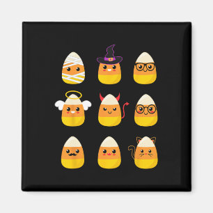 Candy Corn Costume Characters - Cute Halloween Kin Magneet