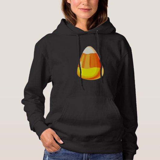 Candy Corn Costume Last Minute Lazy Party Hoodie (Voorkant)