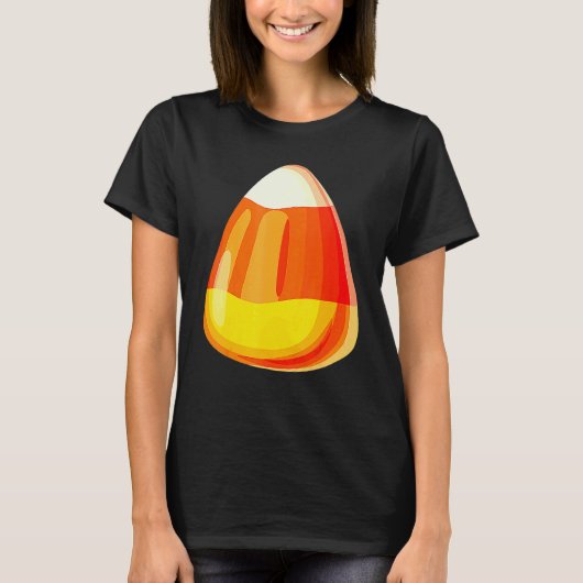 Candy Corn Costume Last Minute Lazy Party T-shirt (Voorkant)