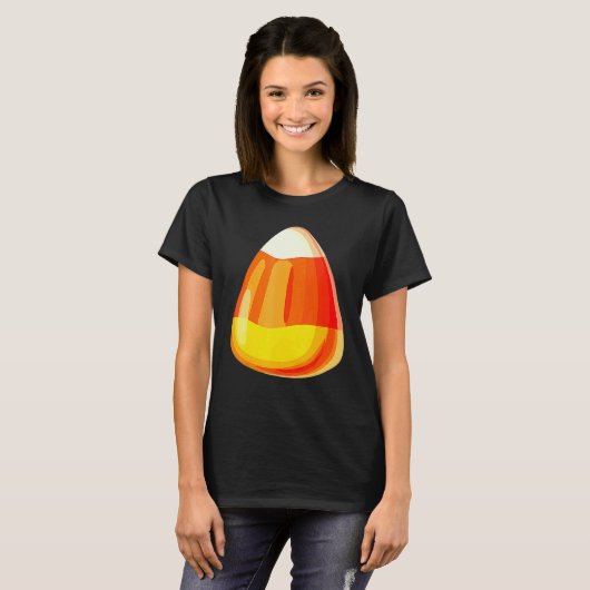 Candy Corn Costume Last Minute Lazy Party T-shirt (Voorkant volledig)
