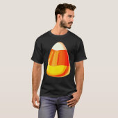 Candy Corn Costume Last Minute Lazy Party T-shirt (Voorkant volledig)