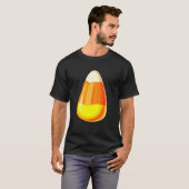 Candy Corn Costume Last Minute Lazy Party T-shirt (Voorkant volledig)