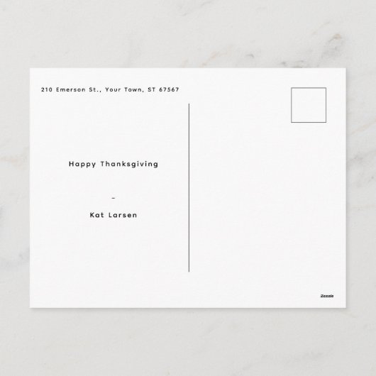 Candy Corn "Counting My Blessings" Thanksgiving Feestdagenkaart (Achterkant)