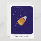 Candy Corn "Counting My Blessings" Thanksgiving Feestdagenkaart (Voorkant)