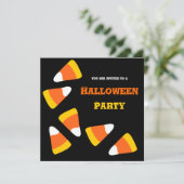 Candy Corn Craze Halloween Party Invitation Kaart (Staand voorkant)