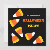 Candy Corn Craze Halloween Party Invitation Kaart (Voorkant)