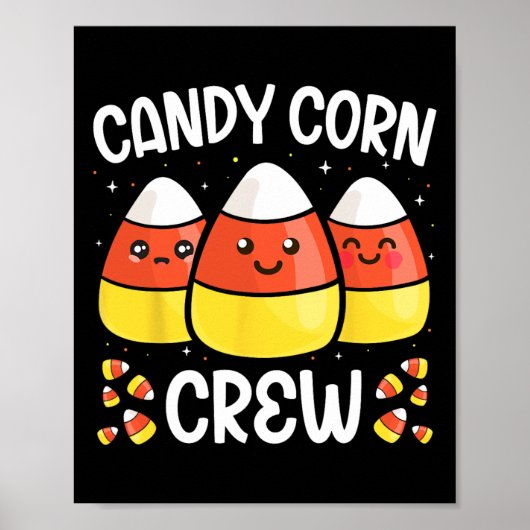 Candy Corn Crew Halloween Kostuum Mannen Vrouwen V Poster (Voorkant)
