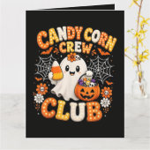 Candy Corn Crew Spook Halloween Kaart (Gele Bloem)
