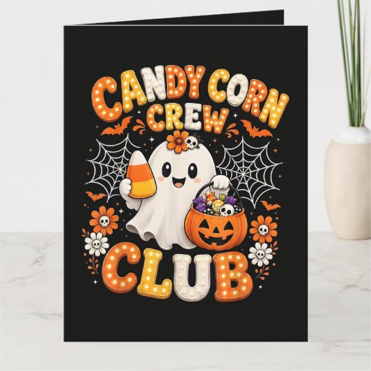 Candy Corn Crew Spook Halloween Kaart (Voorkant)