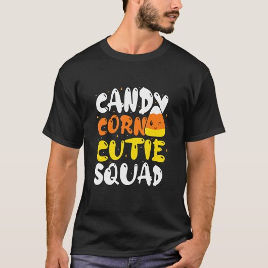 Candy Corn Cutie Squad Halloween-dag met Candy C T-shirt (Voorkant)