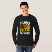 Candy Corn Cutie Squad Halloween-dag met Candy C T-shirt (Voorkant volledig)