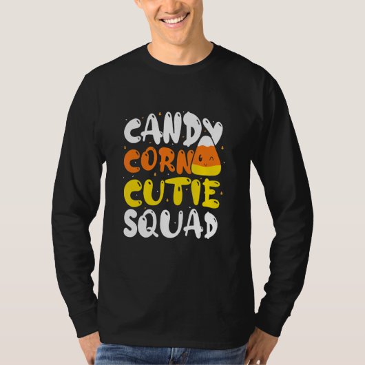 Candy Corn Cutie Squad Halloween-dag met Candy C T-shirt (Voorkant)