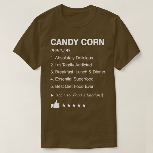 Candy Corn Definition Betekenis grappigheid T-shirt (Design voorkant)