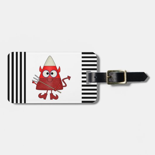 Candy Corn Devil Halloween Bagagelabel (Voorkant horizontaal)