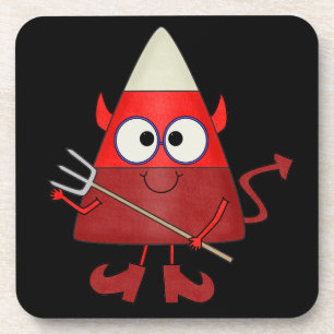 Candy Corn Devil Halloween Drankjes Onderzetter