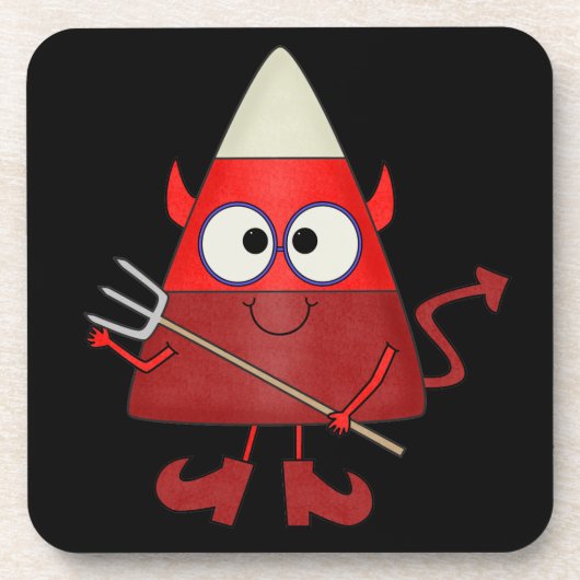 Candy Corn Devil Halloween Drankjes Onderzetter (Voorkant)