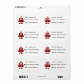 Candy Corn Devil Halloween Etiket (Full Sheet)