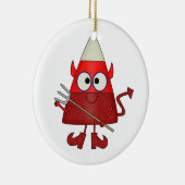 Candy Corn Devil Halloween Keramisch Ornament (Rechts)
