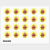 Candy Corn Devil Halloween Ronde Sticker (Vel)