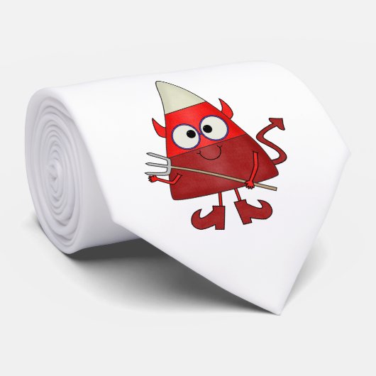 Candy Corn Devil Halloween Stropdas (Opgerold)