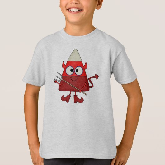Candy Corn Devil Halloween T-shirt (Voorkant)