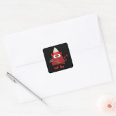 Candy Corn Devil Halloween Vierkante Sticker (Envelop)