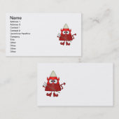 Candy Corn Devil Halloween Visitekaartje (Voorkant / Achterkant)