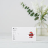 Candy Corn Devil Halloween Visitekaartje (Staand voorkant)