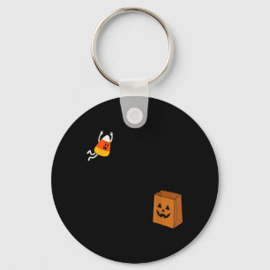 Candy Corn Duik Grappig Halloween Snack Humor Ontw Sleutelhanger