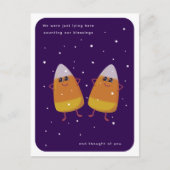Candy Corn Duo "Counting Our Blessings" Herfst Feestdagenkaart (Voorkant)
