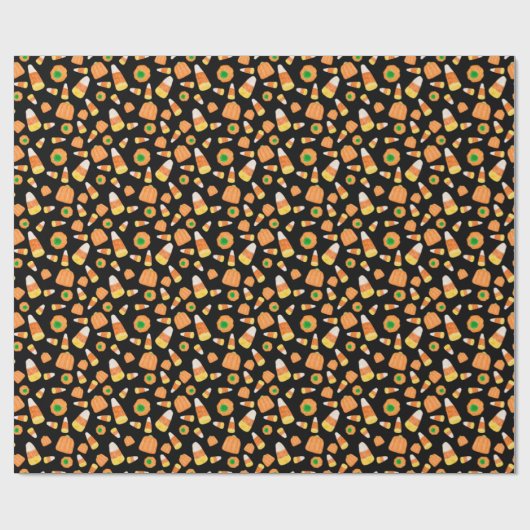 Candy Corn en Pomkins Wrapping Paper Cadeaupapier (Vlak)