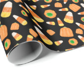 Candy Corn en Pomkins Wrapping Paper Cadeaupapier (Rol Hoek)