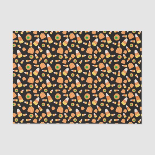 Candy Corn en Pumpkins Weefselpapier Tissuepapier (Voorkant)