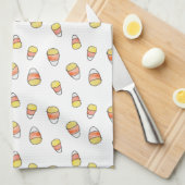 Candy Corn Fall autumn kitchen towel Theedoek (Quarter Fold)