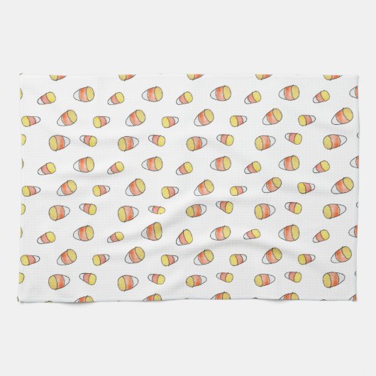 Candy Corn Fall autumn kitchen towel Theedoek (Horizontaal)