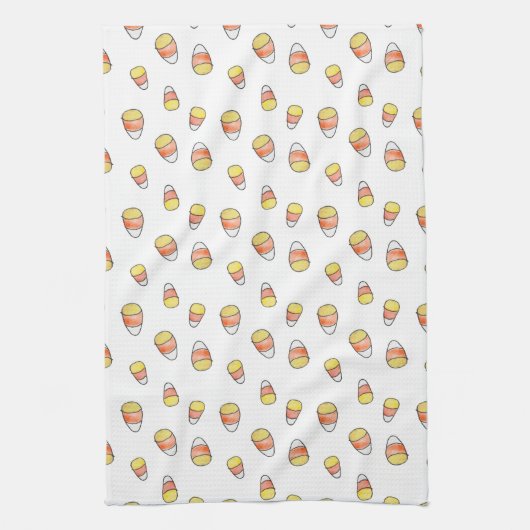 Candy Corn Fall autumn kitchen towel Theedoek (Verticaal)