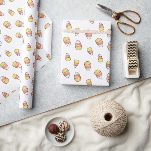 Candy Corn Fall Wrapping Paper Cadeaupapier (Crafts)