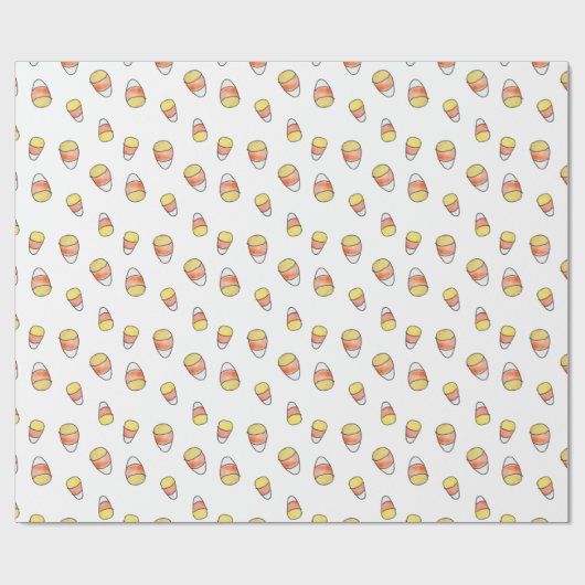 Candy Corn Fall Wrapping Paper Cadeaupapier (Vlak)