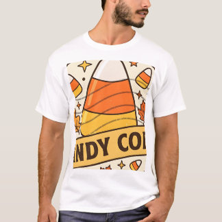 Candy Corn Fan Club Smaakvol Seizoen Stempel T-shirt