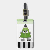 Candy Corn Frankenstein Halloween Bagagelabel (Voorkant verticaal)