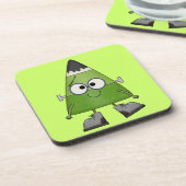 Candy Corn Frankenstein Halloween Bier Onderzetter (Linkerzijde)