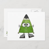 Candy Corn Frankenstein Halloween Briefkaart (Voorkant / Achterkant)