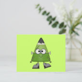 Candy Corn Frankenstein Halloween Briefkaart (Staand voorkant)