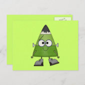 Candy Corn Frankenstein Halloween Briefkaart (Voorkant / Achterkant)