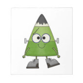 Candy Corn Frankenstein Halloween Notitieblok (Voorkant)