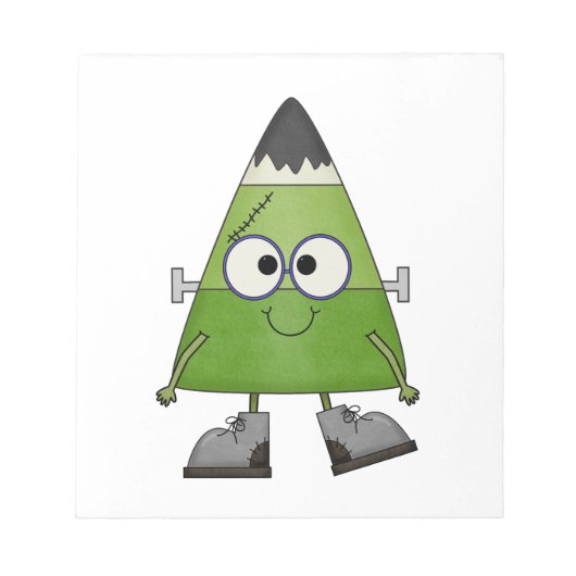 Candy Corn Frankenstein Halloween Notitieblok (Voorkant)