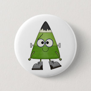 Candy Corn Frankenstein Halloween Ronde Button 5,7 Cm