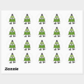 Candy Corn Frankenstein Halloween Ronde Sticker (Vel)